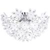 RL LIVE YOUR LIGHT Reality R61903001 Blowball Plafoniera, 3xE14, 40 W, Rotondo, Cromo/Bianco, 30 cm