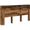 vidaXL Testiera con Contenitore Legno Antico 200x19x103,5cm Truciolato