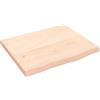 vidaXL Ripiano a Parete 60x50x(2-4) cm Massello Rovere Non Trattato