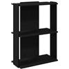vidaXL Libreria a 3 Ripiani Nera 60x30x80 cm in Legno Multistrato, libreria 3 Ripiani, Mobile di conservazione, credenza, Mobile portaoggetti