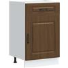 vidaXL Base da Cucina Kalmar Rovere Marrone in Legno Multistrato, Mobile Base lavello, Mobile Cucina Base con cassetto, Mobile Base lavello