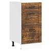 vidaXL Base da Cucina Porto Rovere Fumo in Legno Multistrato, Mobile Base lavello, Armadio Cucina Base con cassetto, lavello lavello
