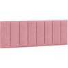 vidaXL Cuscino Testiera Hanko Rosa 120 cm in Velluto, Cuscino Testata, Testata Imbottita, Cuscino per Testata Letto, testiera Imbottita