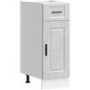 vidaXL Base da Cucina Porto Grigio Cemento in Legno Multistrato, Mobile Base lavello, Mobile Base Cucina con cassetto, Mobile Base lavello