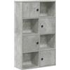 vidaXL Libreria Grigio Cemento 60x24x101,5 cm in Legno Multistrato, Armadio di stoccaggio, libreria Rack, scaffale di stoccaggio, libreria scaffale