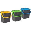 Ecoplast ECP35 - Set 3 Pattumiere Chiuse EcoPlus per Raccolta Differenziata Ecologiche 35 Litri