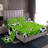 Loussiesd Set lenzuola da calcio set biancheria da letto sportiva per bambini campo da calcio giochi competitivi set lenzuola con tasca profonda 3 pezzi singolo