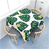 Morbuy Tovaglia Antimacchia Impermeabile Quadrata, Motivo Foglie di Piante Tovaglie Idrorepellente Tovaglia Giardino Copritavolo per Cucina Compleanno Feste (Fiori Gialli,120x120cm)