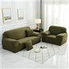 Surwin Copridivano Elasticizzato 1 2 3 4 Posti, Moda Stampa Elastico Universale Copridivani con Braccioli Fodera per Divano Antiscivolo Sofa Protettore (Army Green,4 posti - 235-300cm)