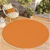 TAPISO Tappeto rotondo a pelo corto, per interni ed esterni, resistente ai raggi UV, arancione, tinta unita, per soggiorno, camera da letto, cameretta dei bambini, design moderno, Öko-Tex 200 x 200 cm