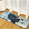 Morbuy Tappetino per Porta Ingresso, Zerbino Stampa Mare 3D, Antiscivolo, Lavabile, Morbido, per Interni Ed Esterni, per Bagno, Cucina, WC, Balcone (Bordo delle Stelle Marine,40x120cm)