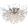 EFPD Lampadario fuochi d'artificio, lampadario in cristallo G9, utilizzato per l'illuminazione di camera da letto, sala da pranzo, soggiorno e isola cucina (Argento Plafoniera 6T)