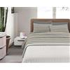 IlGruppone Completo Letto in Cotone Di Flanella Calda e Morbida Anti Pilling - Set Lenzuola Flanellato 3 Misure parure con Federe (Dis2-LignesArancio, Piazza e mezza)