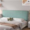 LZTET Testata Letto Cuscini,Tessuti di Cotone E Lino,Copri Testata Letto Universale,Copritestiera Protezione Lavabile,Addensare Anti-Graffio Anti-Polvere(180 * 60 * 6cm(Straps),Emerald Green)