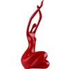 Uziqueif Sculture astratte del Corpo della Donna Decorazioni per la casa Moderne, Statue di Ragazze/Donne Yoga Figure Decorazione del Desktop, Scultura da Tavolo, Decorazioni per Porta TV,Red d,Shiny