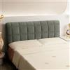 AYUOEODM Copri Testiera Letto Matrimoniale/Singolo/Una Piazza E Mezza Imbottito Tessuto,Copri Testata Letto Copertura Per Testiera Per Letto Fodera Elastica Velluto Protezione ( Color : Dark gray , Size : 120c