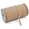 Anevous Elastico per cucito, elastico piatto, elastico, per cucito, per lavori di cucito e fai da te, accessori per vestiti, fatti a mano, beige, 6 mm x 90 m