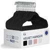 Blumtal Grucce Appendiabiti in Velluto - 50 Pezzi - Nero