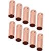 Yctze Tubo Portalampada a Candela N 10 Pezzi E14 Tubo Metallico per Portalampada a Candela Accessori per Illuminazione Base Lampada 25X80Mm Tubo Base Lampada a Candela (Oro rosa)