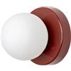 Jatwefiv Applique da Parete Interno Plafoniera da Parete Camera Moderno 12cm Lampade da Muro Creative Palla di Vetro per Camera da Letto Soggiorno Bagno,Rosso