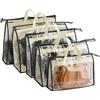 Gcroet Gcroft Borsa organizer porto oggetti, antipolvere trasparente, anti-polvere, per appendere armadio, con cerniera e manico (5 pezzi)