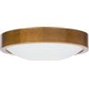 STOLARNIA PIKA Plafoniera rotonda legno rustico 1xE27 (∅27 cm) ORION | Legno massello, Installazione facile, Prodotto nell'UE, CE, Paralume in vetro satinato, Facile da pulire