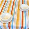 Manifattura Tessile Tovaglia Antimacchia Cotone Resinato Liquidproof per Uso Interno ed Esterno - Righe Arancio, Rettangolare x14 320