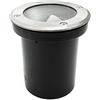Zeitnet Inc. Calpestabile faretto incasso LED segnapassi orientabile 8W GU10 IP65 foro 12cm (lampadina led GU10 8W luce 3000K)