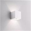 Dopastore Applique da Parete in Gesso Verniciabile Con Attacco G9 Design Cubo a Biemissione di Luce Lampada da Parete Moderna IP20 Per Camere Corridoio Salone