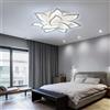 Arcadia Plafoniera Lampadario Led Soffitto Design Fiore Petali Moderno Elegante Luce Calda Fredda Dimmerabile Con Telecomando App Cellulare Lampada Soggiorno Salotto Cucina Camera Letto 7000LM 90W 85 cm