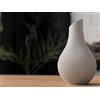 Generico Vaso Japandi "Kanso" Stampato in 3D in PLA - Vaso Decorativo a Coste Design Scandinavo-Giapponese per Pampas e Fiori Secchi - 180/210 mm, Vari Colori (BIANCO, 180 MM)