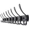 TOJ Living Appendiabiti da parete - 75CM - 24 ganci - Appendiabiti - Appendiabiti da parete - Appendiabiti a muro - Appendiabiti nero - Barra appendiabiti a parete - Gancio appendiabiti - Acciaio