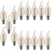 ZYUJIA 15 Confezioni Lampadine a Candela LED E14 6W(Equivalente a 60W) Lampadina a Filamento LED C35 Non Dimmerabile 600LM,Lampada a Candelabro a Risparmio Energetico Vintage Bianco Caldo 2700K