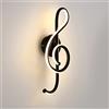 Starnearby Lampada da Parete a Spirale LED a Forma di Nota Musicale Applique a Spirale da Parete Interno Lampada da Muro Moderna Creativa Illuminazione per Corridoio Soggiorno Camera da Letto