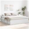 IKAYAA Rete Letto Matrimoniale 180x200 Struttura Letto a Doghe in Legno Giroletto Matrimoniale con Rete a Doghe-Bianco-180 x 200 cm