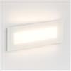 Dopa Segnapasso LED 5W da Incasso per Cassaforma 506 Applique in Vetro per Interno Esterno 3 Tonalità Luce 3000K-4000K-6500K da Parete Rettangolare Bianco IP65