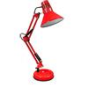 VR VETRINEINRETE Vetrineinrete® Lampada da scrivania con braccio snodabile luce da tavolo in metallo orientabile con morsetto incluso attacco per lampadine E27 per casa ufficio cameretta (Rosso) P12