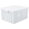 OPIROS Contenitore Con Coperchio Cassetta Box Conservazione E Trasporto Alimenti Portaimpasto Cucina Lavanderia Garage Ufficio Casa (cm. 56x41x26,5h, Bianco)