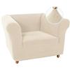WJHDWYD Copridivano Chesterfield Elasticizzata Fodera per Divano Elasticizzato Antiscivolo Antimacchia, Copridivano 1 Posto con Braccioli Tessuto Super Morbido(Naturale,1 Posto)
