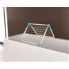 Juwel Superdry Wing menta (stendino pieghevole per vasca da bagno, lunghezza di asciugatura 8,8 m, stendino per doccia/balcone, con stendibiancheria in plastica) 40807