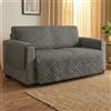 NARCISO Copridivano Poltrone Sofa 1 Posto con Braccioli Made in Italy, Reversibile Realizzato in Microfibra Lavabile Nota per la Resistenza all'Usura, Fissaggio con Laccetti - Grigio Scuro