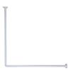 vet italy Vetrineinrete® Bastone per tenda doccia universale regolabile angolare aste 80x80 cm bianco 69371 H35