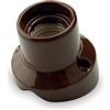 AMARCORDS - Plafoniera in porcellana inclinata attacco e27 base applique portalampade vintage colore MARRONE