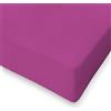 SpazioTessile Lenzuolo All Around larghezza 160cm 100% Cotone Elastico Perimetrale Matrimoniale (160x190 H25, Fuxia)
