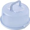 U/D Porta torta rotondo contenitore con manico adatto per torte piccole diametro 25 cm, altezza 13 cm, blu, classico