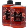 FEI FAN Ricarica Per Diffusore a Bastoncini Refill, Disponibile In Diverse Fragranze Corpose Ed Avvolgenti, Capaci Di Creare Sensazioni Olfattive Uniche 500ml (2 Unità, ROSSO RUBINO)