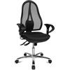 Topstar GmbH OP290UG20 - Sedia direzionale Open Point SY Deluxe, con braccioli e rivestimento in tessuto, colore: Nero