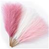 Serwalin 6 Pezzi Erba Della Pampas,45 cm,Piume Decorative,Fiori Secchi,Adatto per matrimoni, feste, salotti, decorazioni di vasi che,Decorazione Bohemien (Rosa&bianco)
