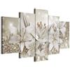 Cuadros B&D XXL - Quadro Fiori Giglio 200x100 cm 5 Pezzi - Stampa su Tela Strutturata Grande - Quadri Moderni Elegante per Camera da Letto Matrimoniale - Stampe da Parete Arte - Astratto b-A-0309-b-o