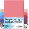etérea Himmlische Qualität etérea Jersey Topper lenzuolo con angoli 180x200-200x200 cm Rosa Epaisseur 5-10 cm - 100% Cotone - Oekotex materasso Letto copripiumino - lenzuola 180x200cm - 200x200cm Rose
